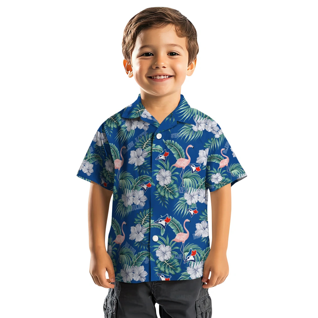 Toronto Blue Jays Hawaiian Shirt - Flamingo and Hibiscus | Hula Hawaiian Shirts