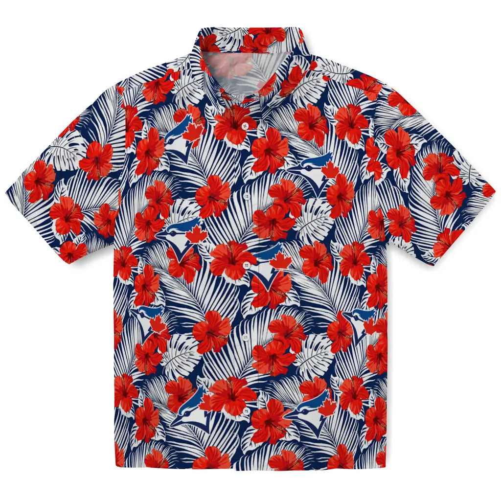 Toronto Blue Jays Hawaiian Shirt - Hibiscus Fiesta | Hula Hawaiian Shirts