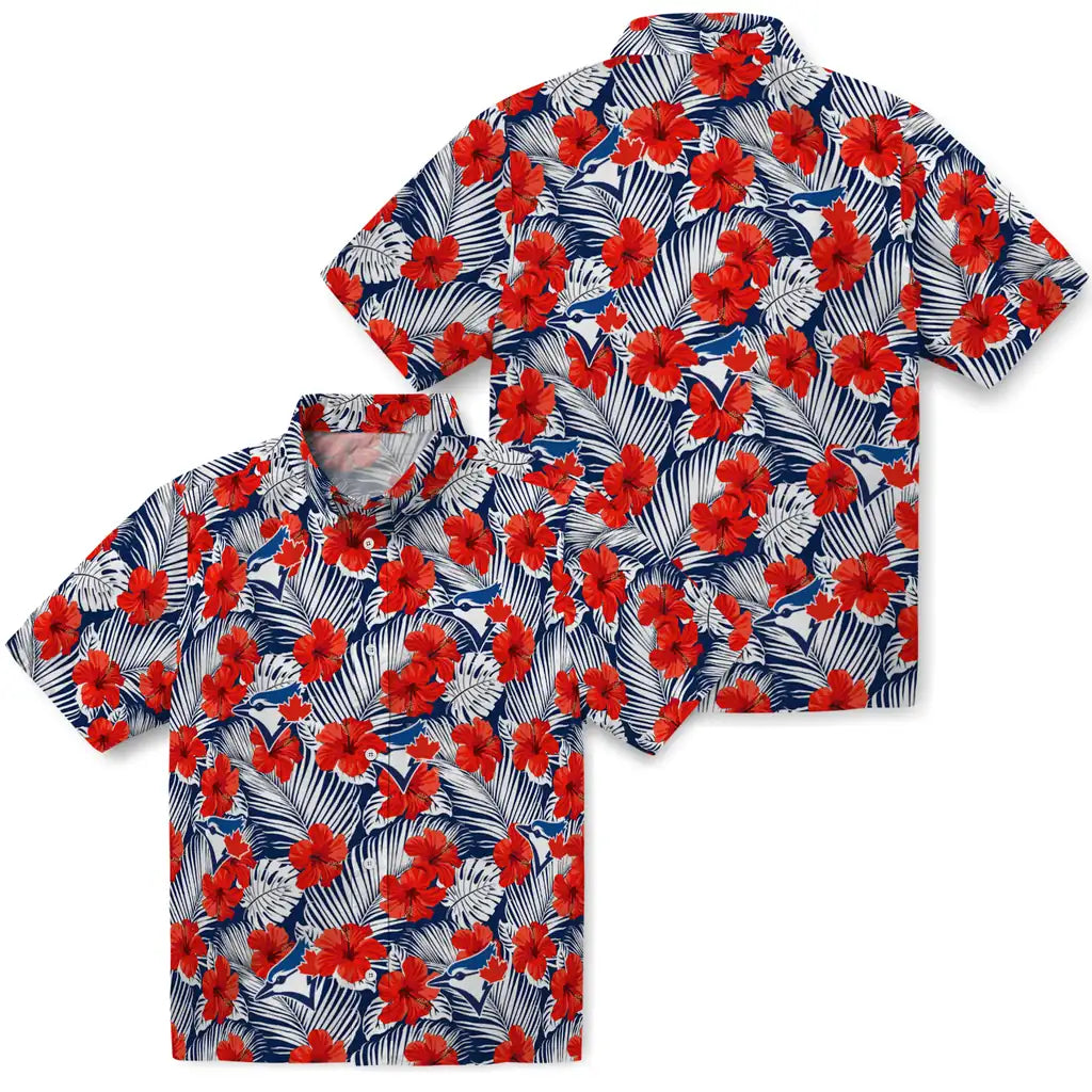 Toronto Blue Jays Hawaiian Shirt - Hibiscus Fiesta | Hula Hawaiian Shirts