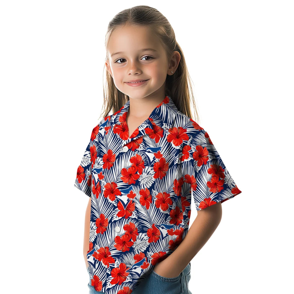 Toronto Blue Jays Hawaiian Shirt - Hibiscus Fiesta | Hula Hawaiian Shirts