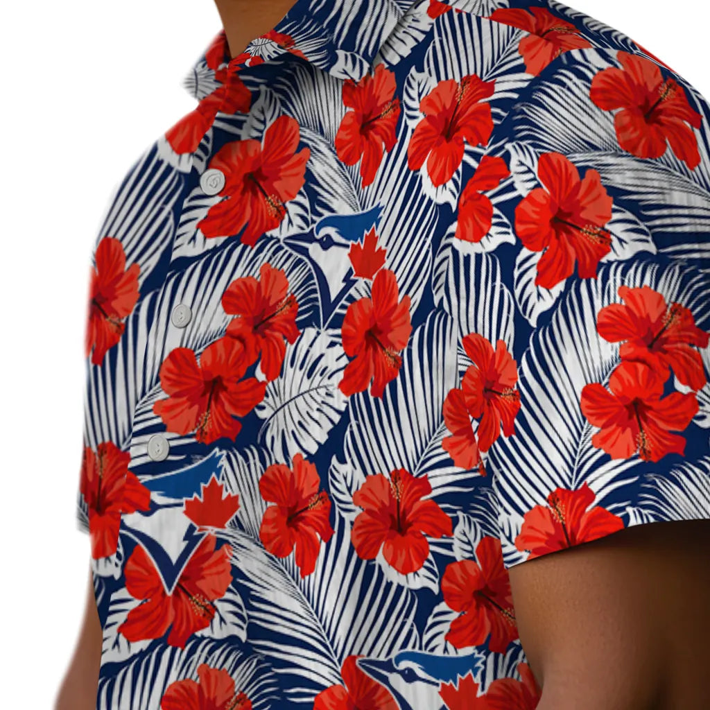 Toronto Blue Jays Hawaiian Shirt - Hibiscus Fiesta | Hula Hawaiian Shirts