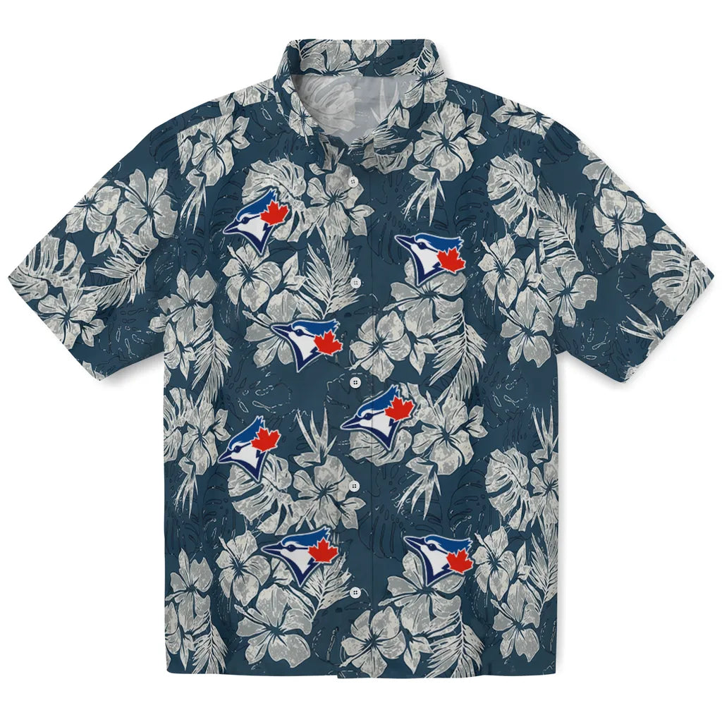 Toronto Blue Jays Hawaiian Shirt - Hibiscus Flowers | Hula Hawaiian Shirts