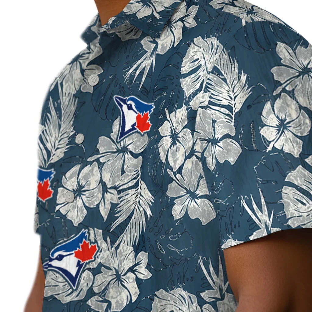 Toronto Blue Jays Hawaiian Shirt - Hibiscus Flowers | Hula Hawaiian Shirts