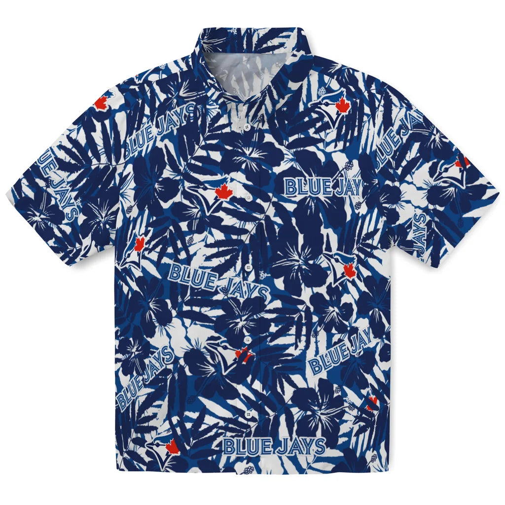 Toronto Blue Jays Hawaiian Shirt - Hibiscus Overlay | Hula Hawaiian Shirts