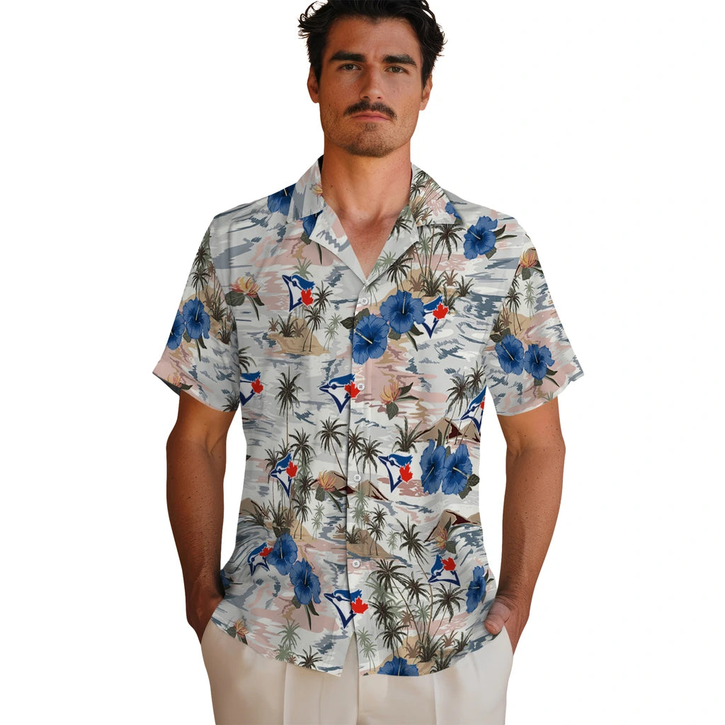 Toronto Blue Jays Hawaiian Shirt - Hibiscus Seaside | Hula Hawaiian Shirts