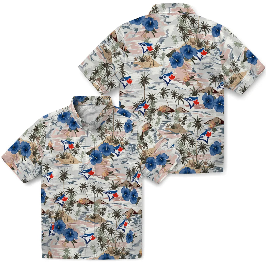 Toronto Blue Jays Hawaiian Shirt - Hibiscus Seaside | Hula Hawaiian Shirts