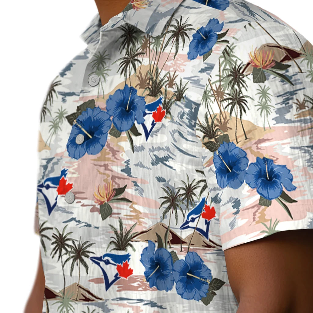Toronto Blue Jays Hawaiian Shirt - Hibiscus Seaside | Hula Hawaiian Shirts