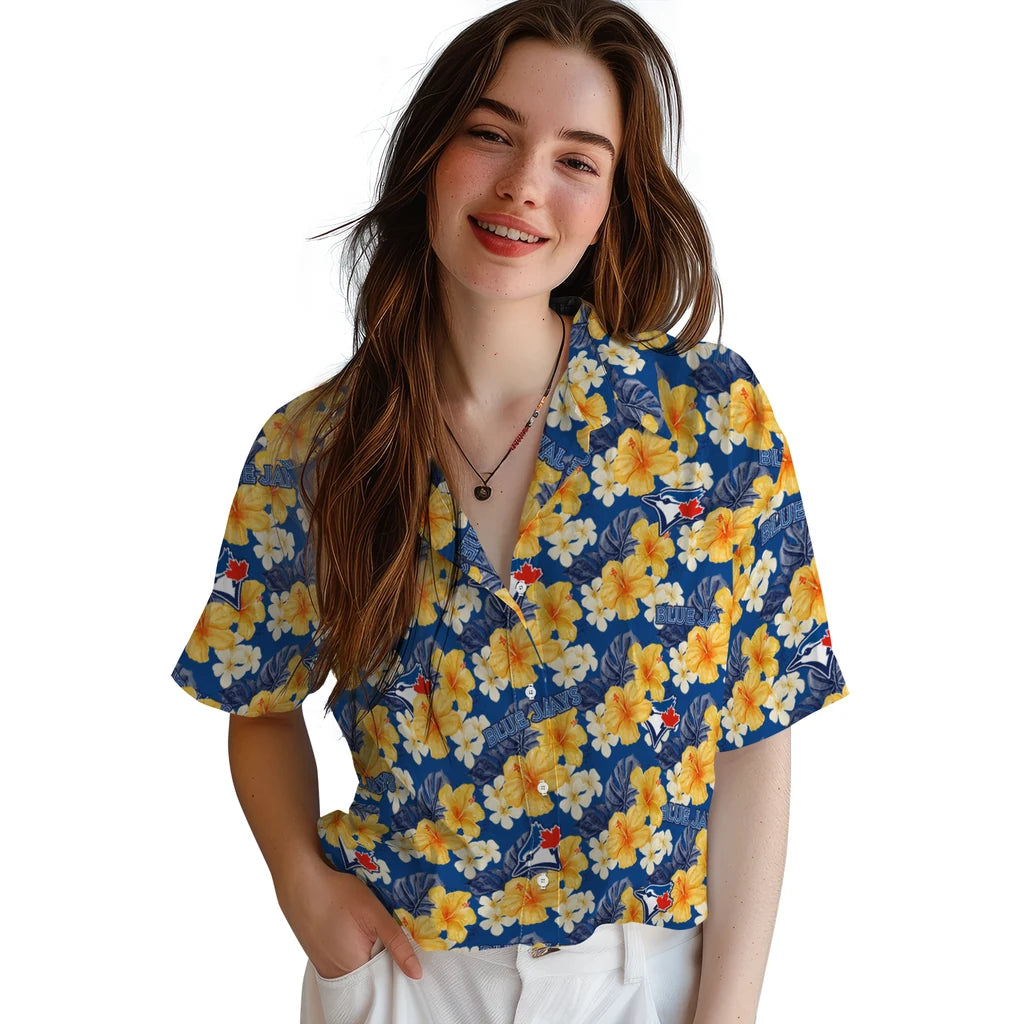Toronto Blue Jays Hawaiian Shirt - Hibiscus Tropics | Hula Hawaiian Shirts