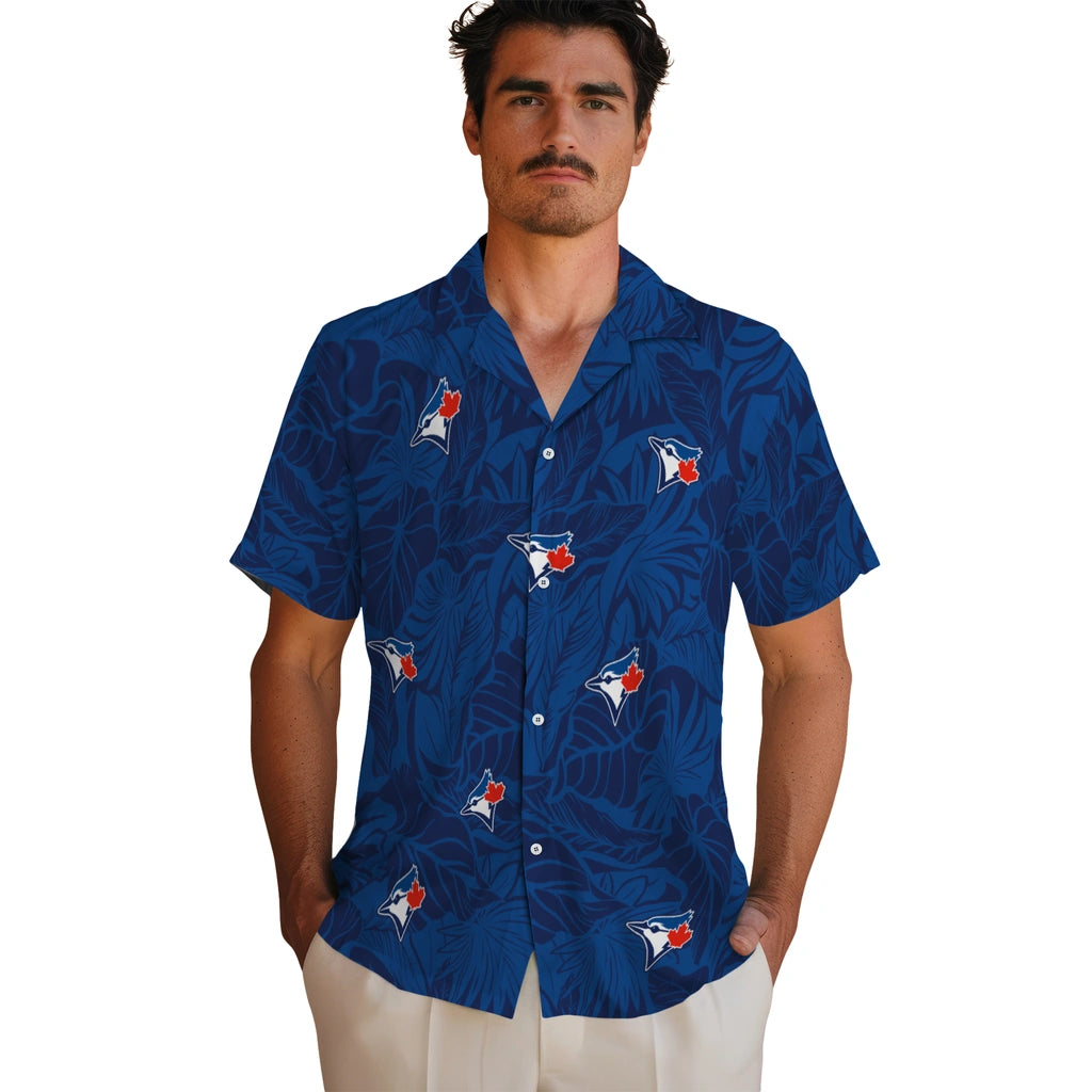 Toronto Blue Jays Hawaiian Shirt - Monstera Layer | Hula Hawaiian Shirts