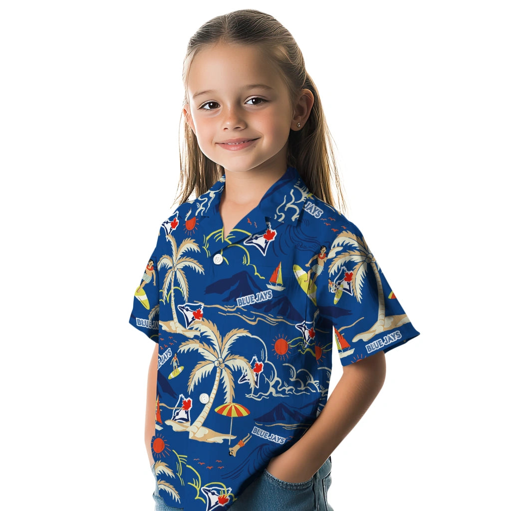 Toronto Blue Jays Hawaiian Shirt - Palm Tree Island | Hula Hawaiian Shirts