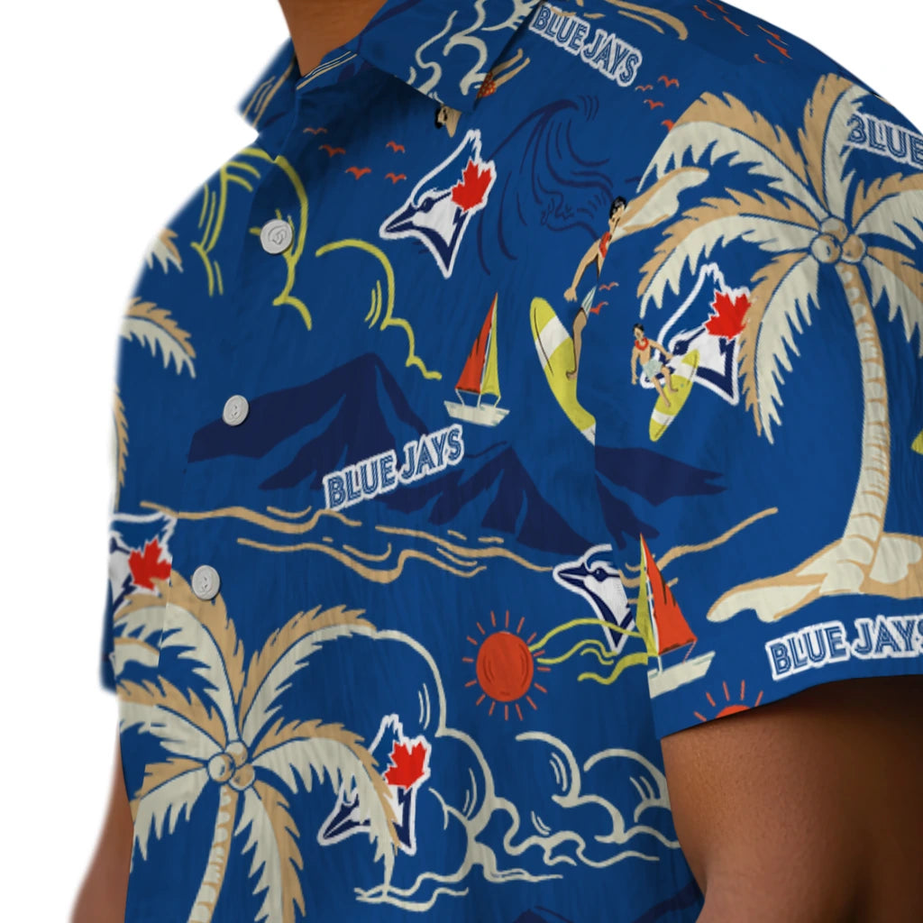 Toronto Blue Jays Hawaiian Shirt - Palm Tree Island | Hula Hawaiian Shirts