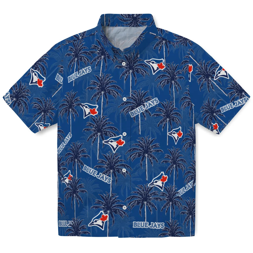 Toronto Blue Jays Hawaiian Shirt - Palm Tree Motif | Hula Hawaiian Shirts