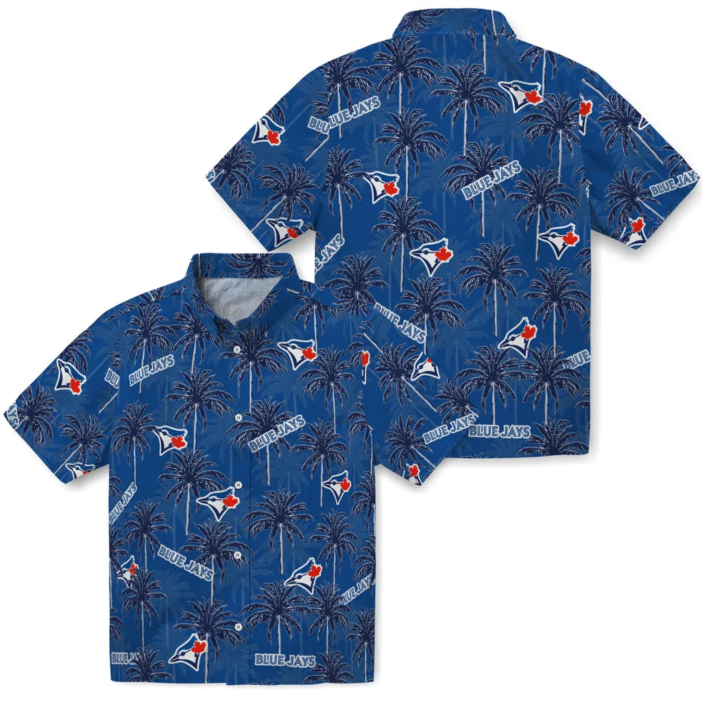 Toronto Blue Jays Hawaiian Shirt - Palm Tree Motif | Hula Hawaiian Shirts