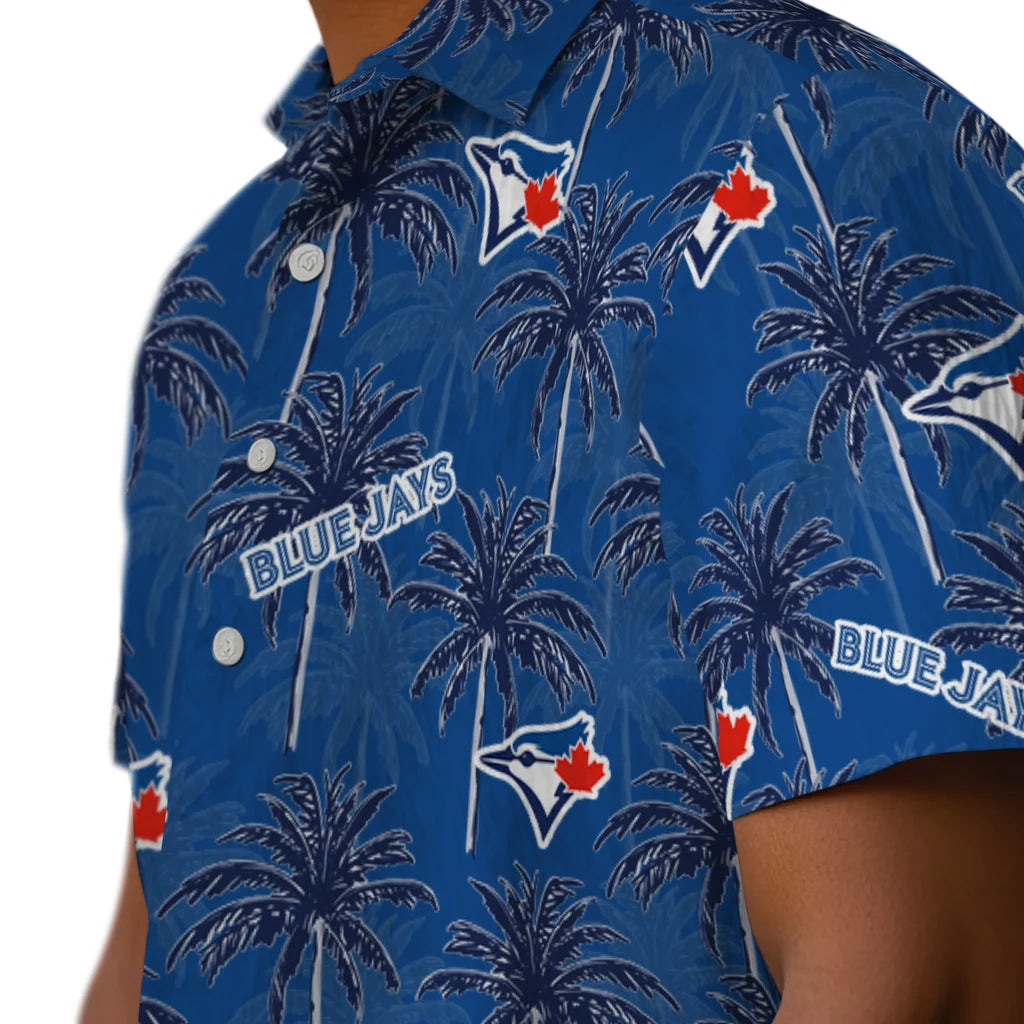 Toronto Blue Jays Hawaiian Shirt - Palm Tree Motif | Hula Hawaiian Shirts