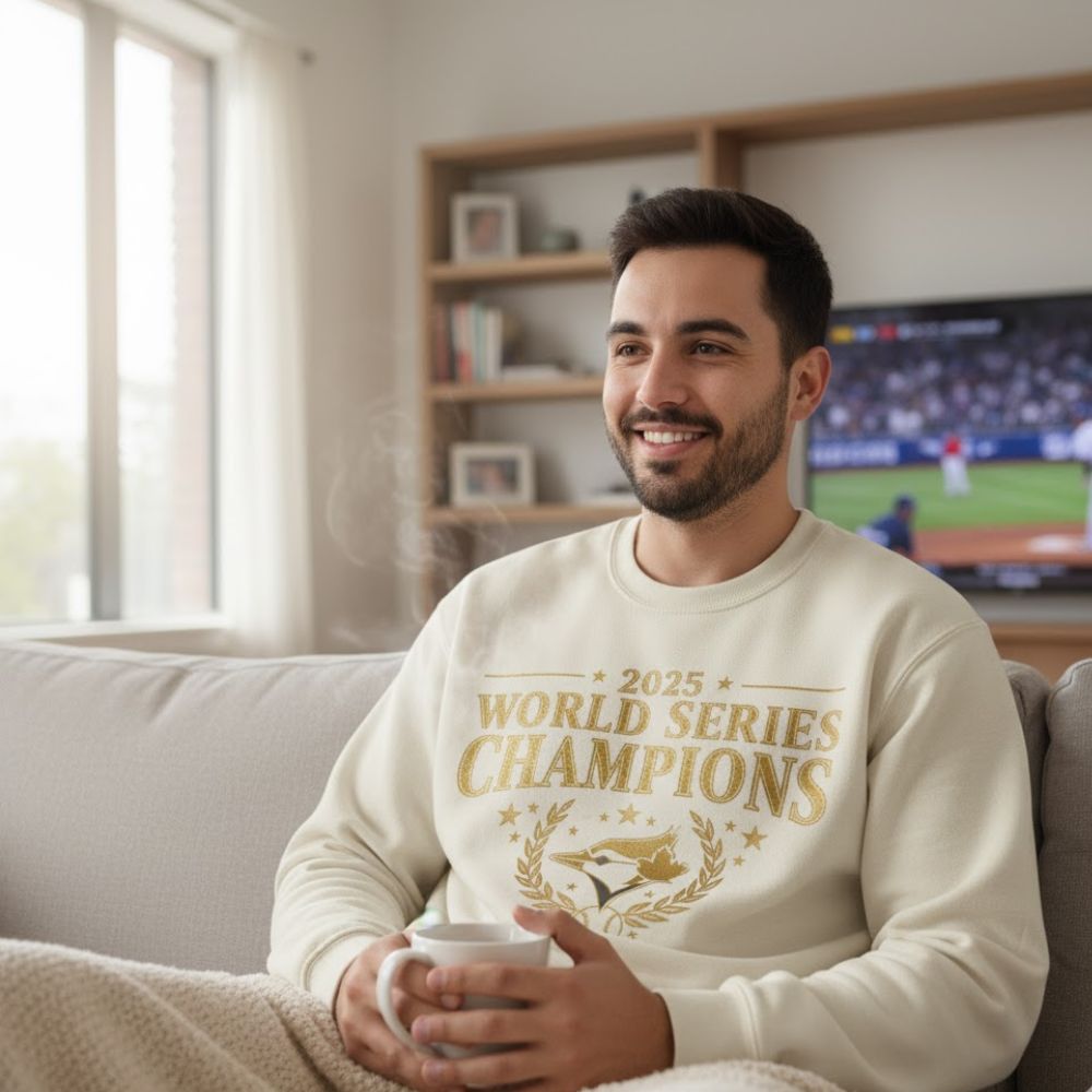 Toronto Blue Jays 2025 World Series Champions Gold Edition Sweatshirt - LeagueLockerGear