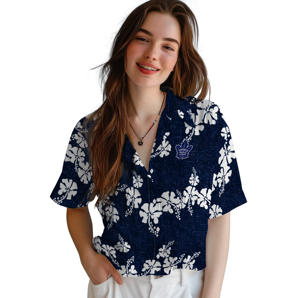 Toronto Maple Leafs Hawaiian Shirt - 50th State Flower | Hula Hawaiian Shirts
