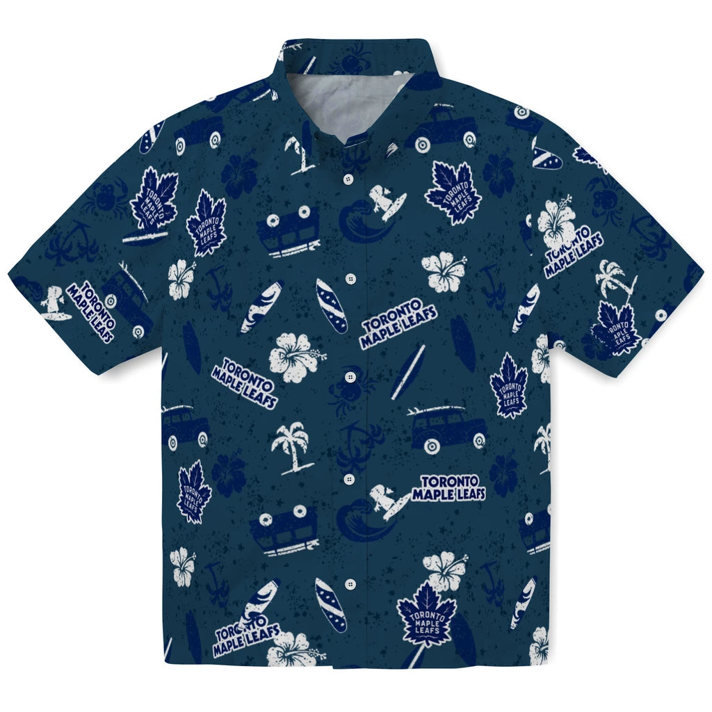 Toronto Maple Leafs Hawaiian Shirt - Beach Vibe | Hula Hawaiian Shirts