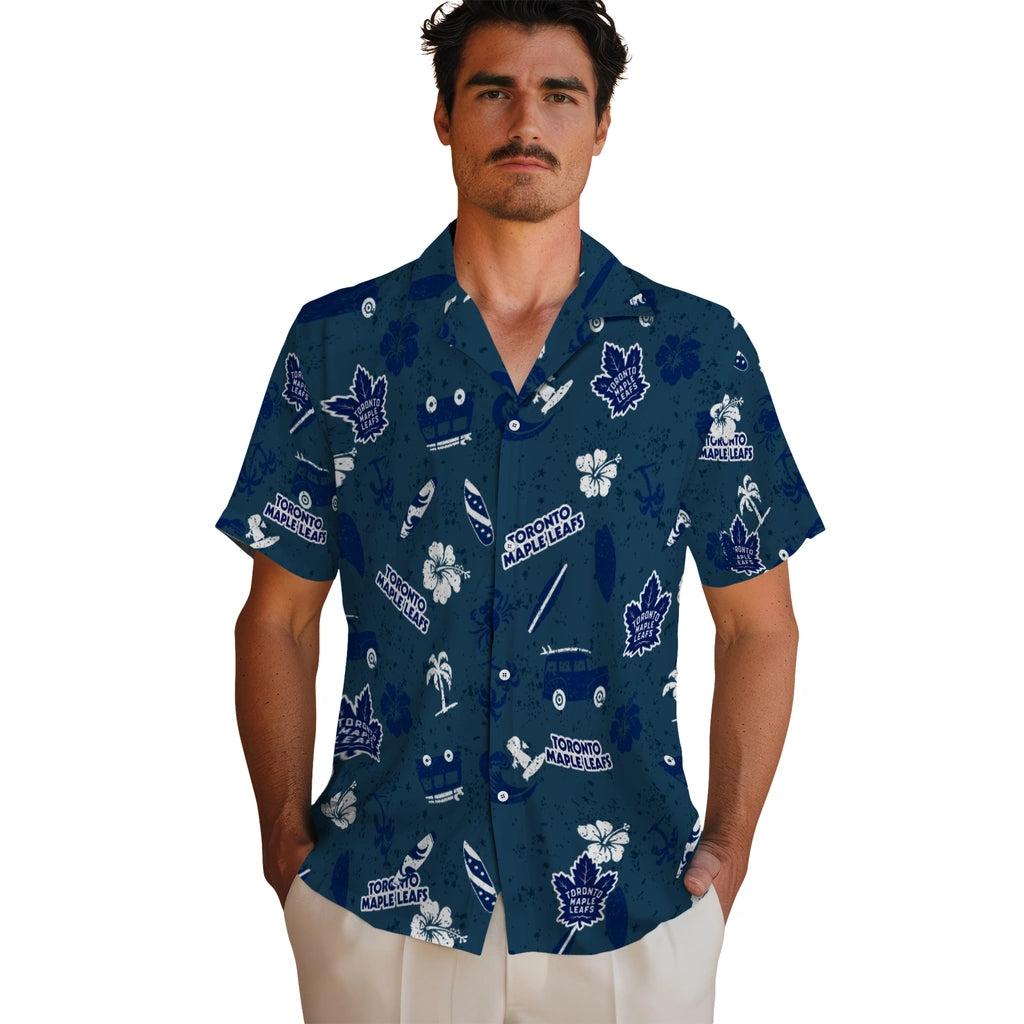 Toronto Maple Leafs Hawaiian Shirt - Beach Vibe | Hula Hawaiian Shirts