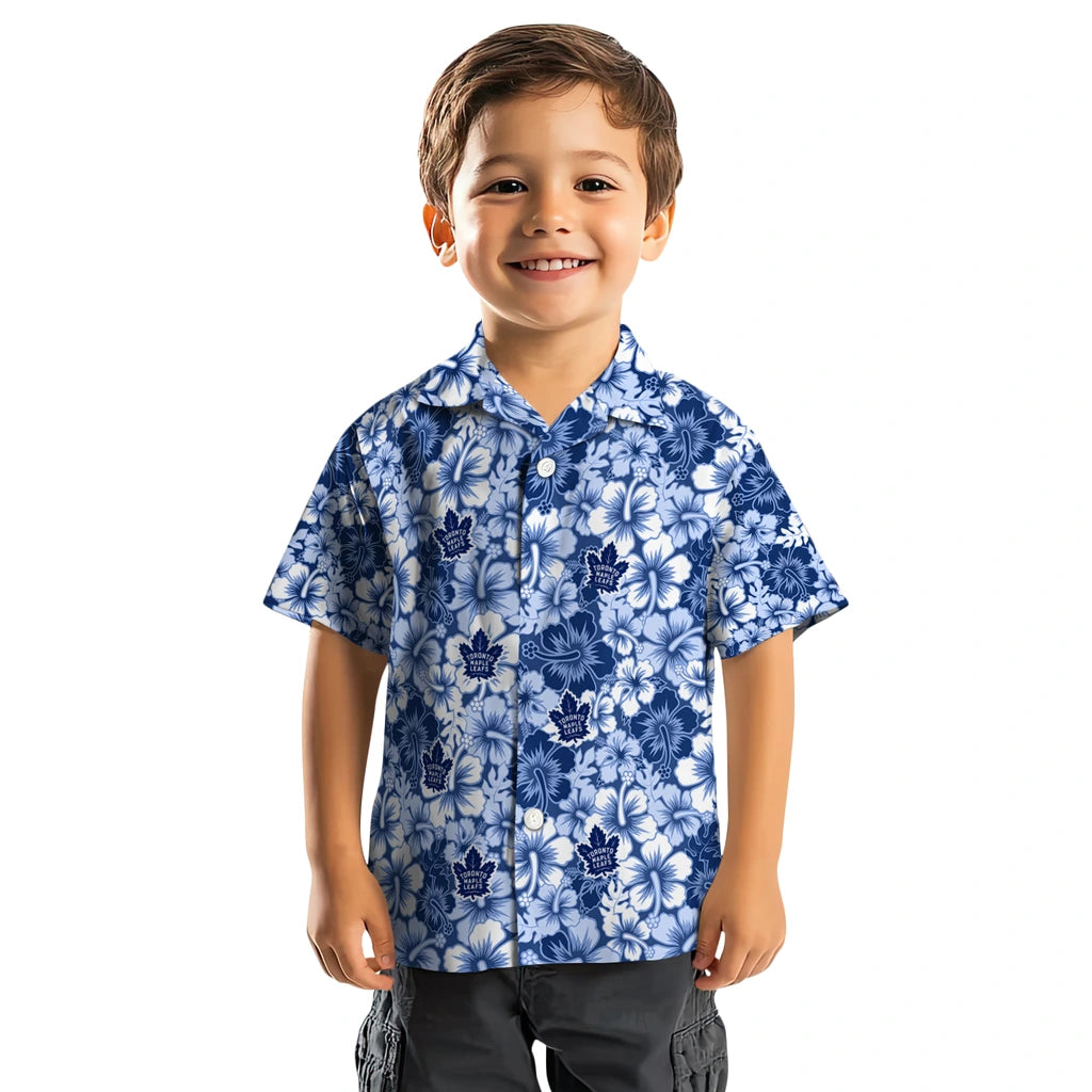 Toronto Maple Leafs Hawaiian Shirt - Hibiscus Blooms | Hula Hawaiian Shirts