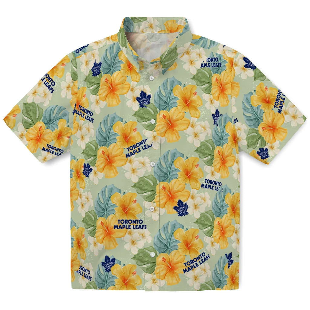 Toronto Maple Leafs Hawaiian Shirt - Hibiscus Mood | Hula Hawaiian Shirts