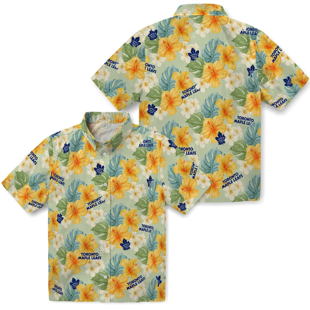 Toronto Maple Leafs Hawaiian Shirt - Hibiscus Mood | Hula Hawaiian Shirts