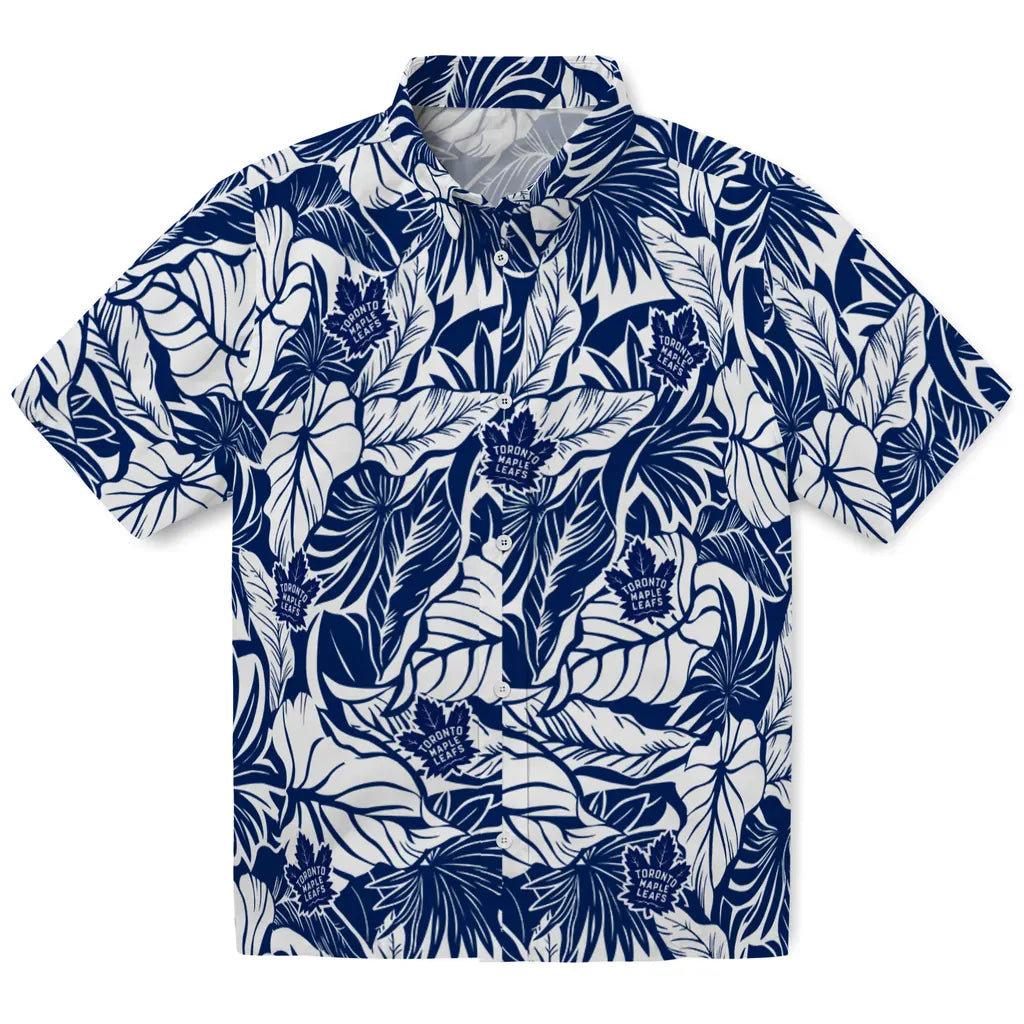 Toronto Maple Leafs Hawaiian Shirt - Monstera Layer | Hula Hawaiian Shirts