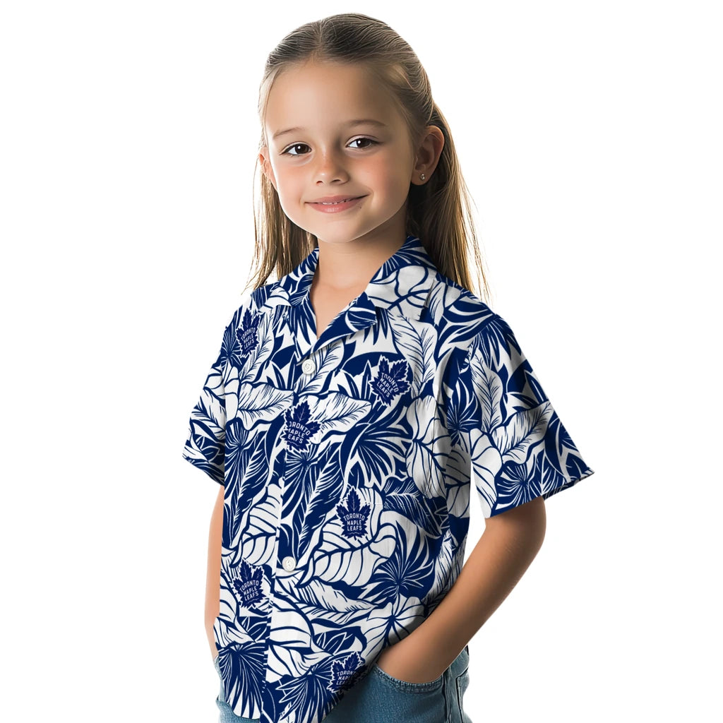 Toronto Maple Leafs Hawaiian Shirt - Monstera Layer | Hula Hawaiian Shirts