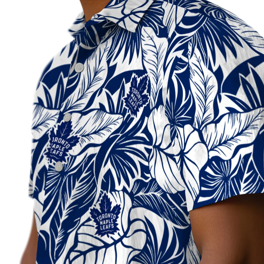 Toronto Maple Leafs Hawaiian Shirt - Monstera Layer | Hula Hawaiian Shirts