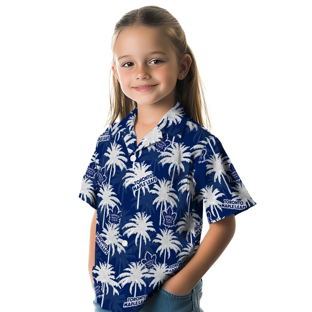 Toronto Maple Leafs Hawaiian Shirt - Palm Tree Motif | Hula Hawaiian Shirts