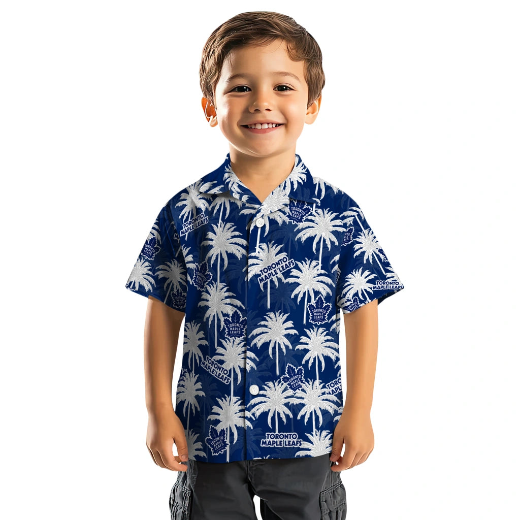 Toronto Maple Leafs Hawaiian Shirt - Palm Tree Motif | Hula Hawaiian Shirts