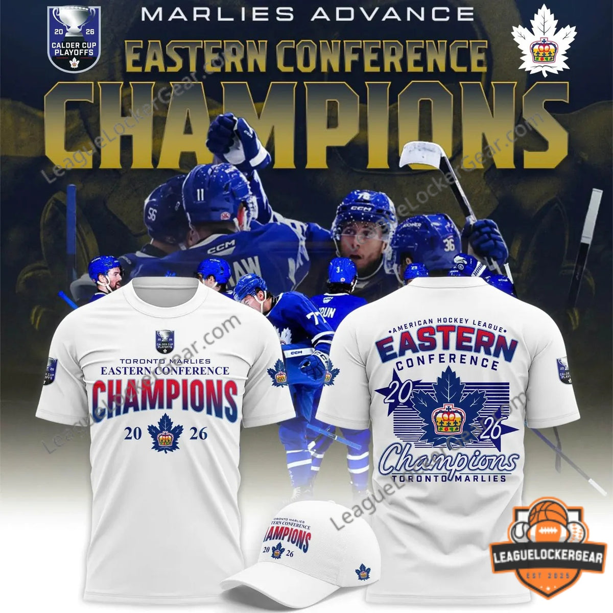 Toronto Marlies Calder Cup Playoffs Eastern Conference Champions 2026 T-Shirt - LeagueLockerGear