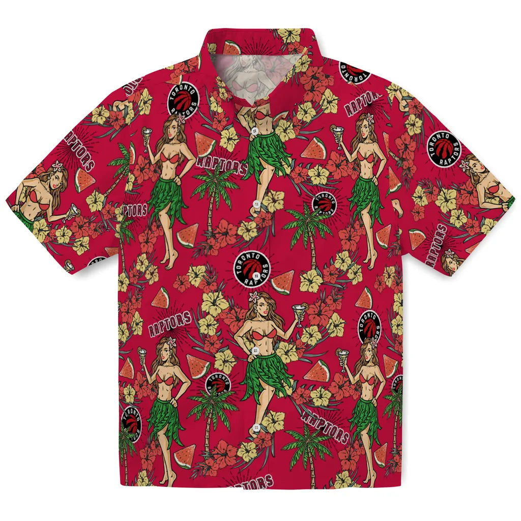 Toronto Raptors Hawaiian Shirt - Hawaiian Girls Design | Hula Hawaiian Shirts