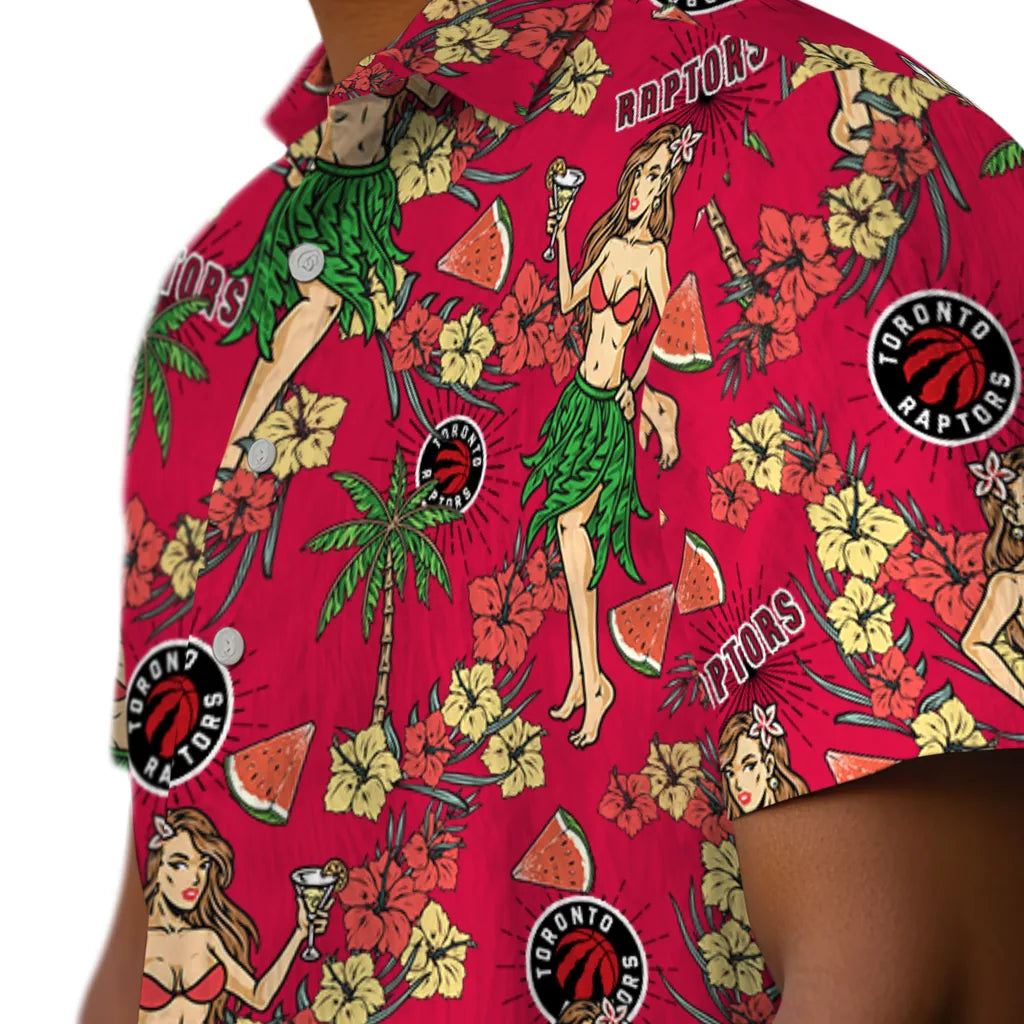 Toronto Raptors Hawaiian Shirt - Hawaiian Girls Design | Hula Hawaiian Shirts