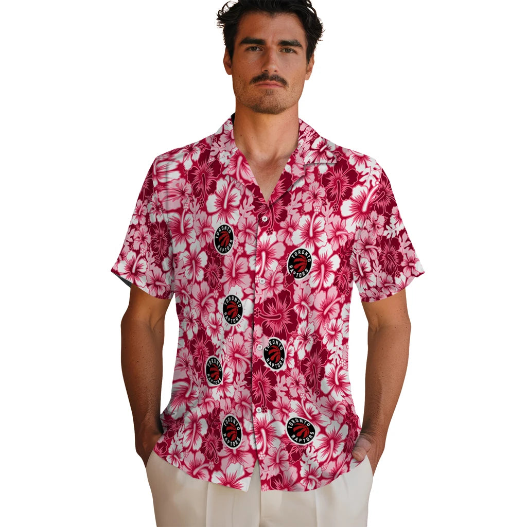 Toronto Raptors Hawaiian Shirt - Hibiscus Blooms | Hula Hawaiian Shirts