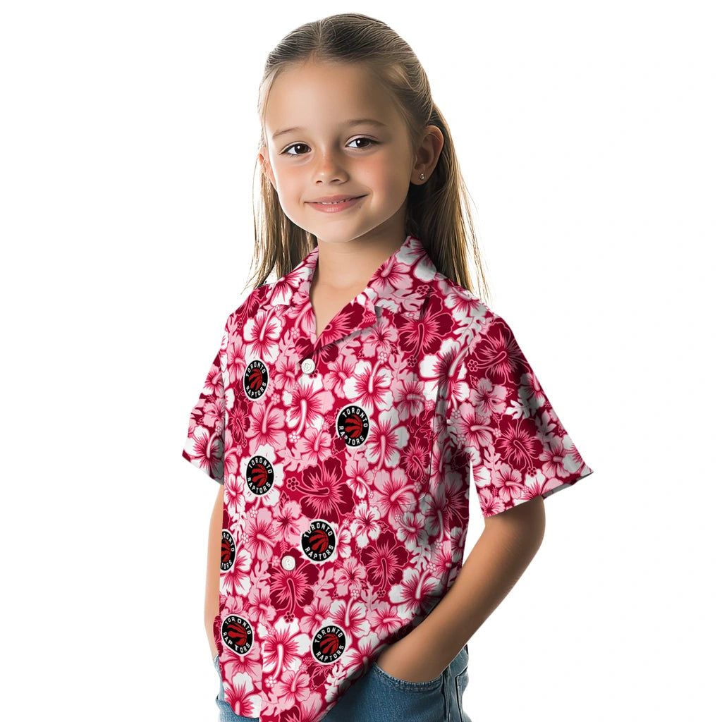 Toronto Raptors Hawaiian Shirt - Hibiscus Blooms | Hula Hawaiian Shirts