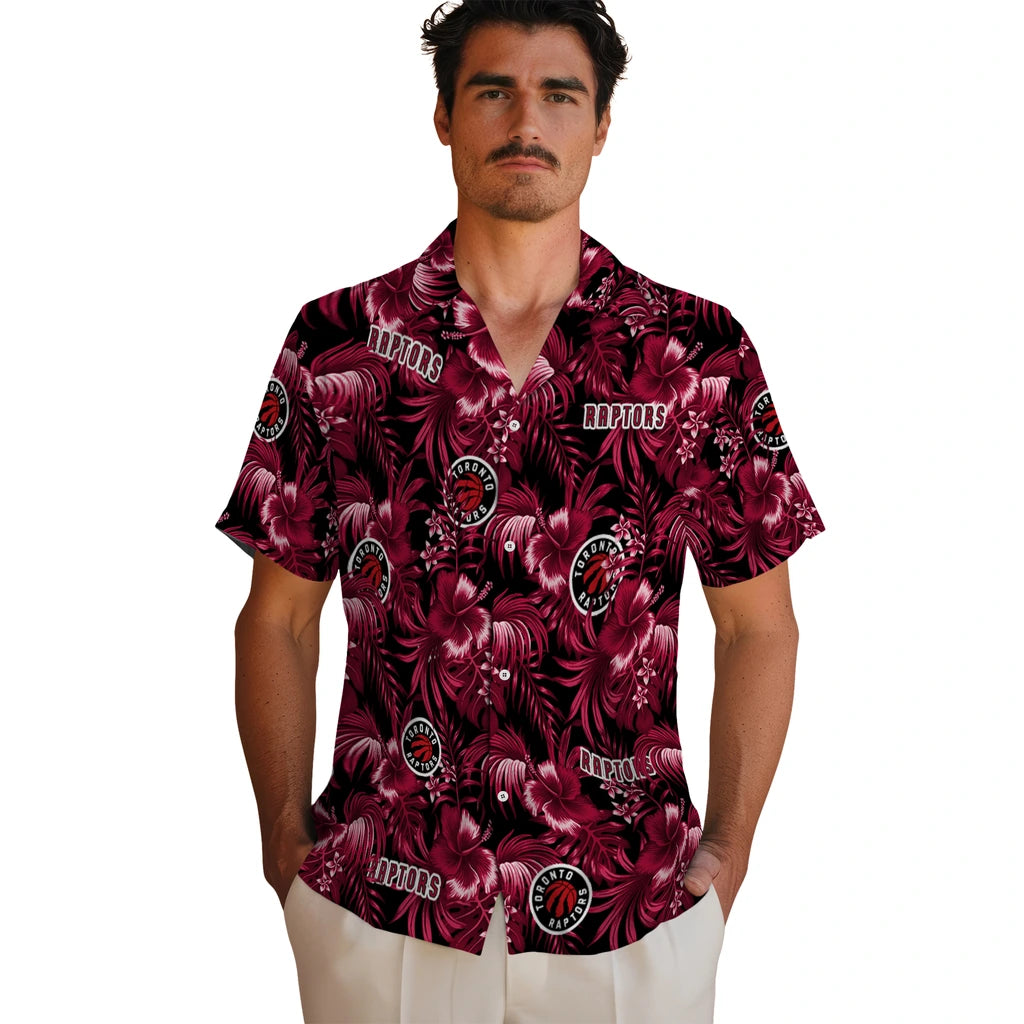 Toronto Raptors Hawaiian Shirt - Hibiscus Exotic | Hula Hawaiian Shirts