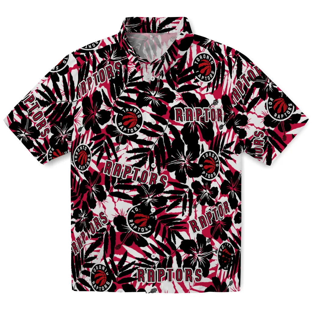 Toronto Raptors Hawaiian Shirt - Hibiscus Overlay | Hula Hawaiian Shirts