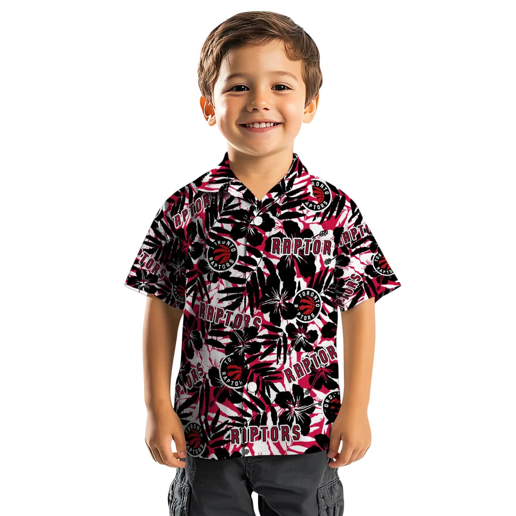 Toronto Raptors Hawaiian Shirt - Hibiscus Overlay | Hula Hawaiian Shirts