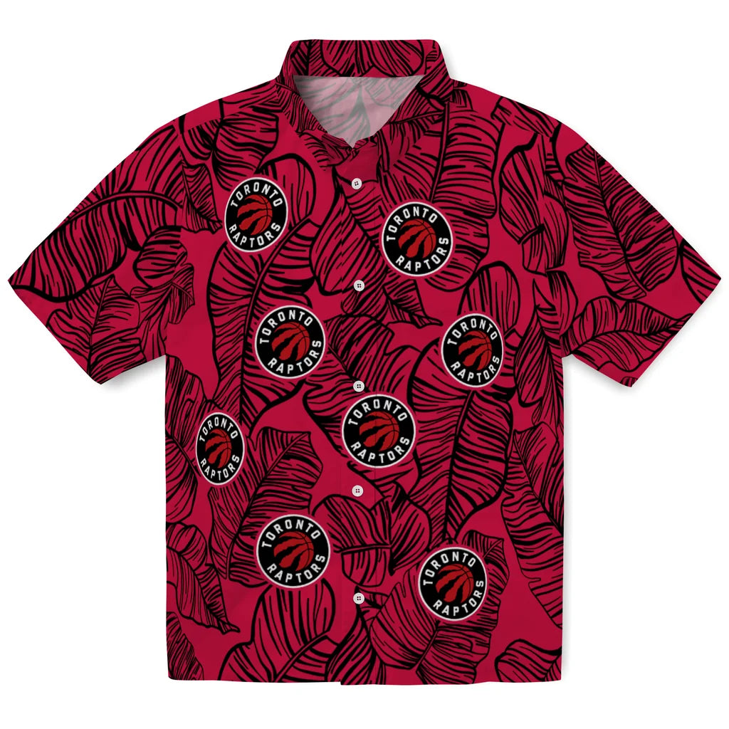 Toronto Raptors Hawaiian Shirt - Leaf Outline | Hula Hawaiian Shirts