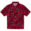 Toronto Raptors Hawaiian Shirt - Leaf Outline | Hula Hawaiian Shirts