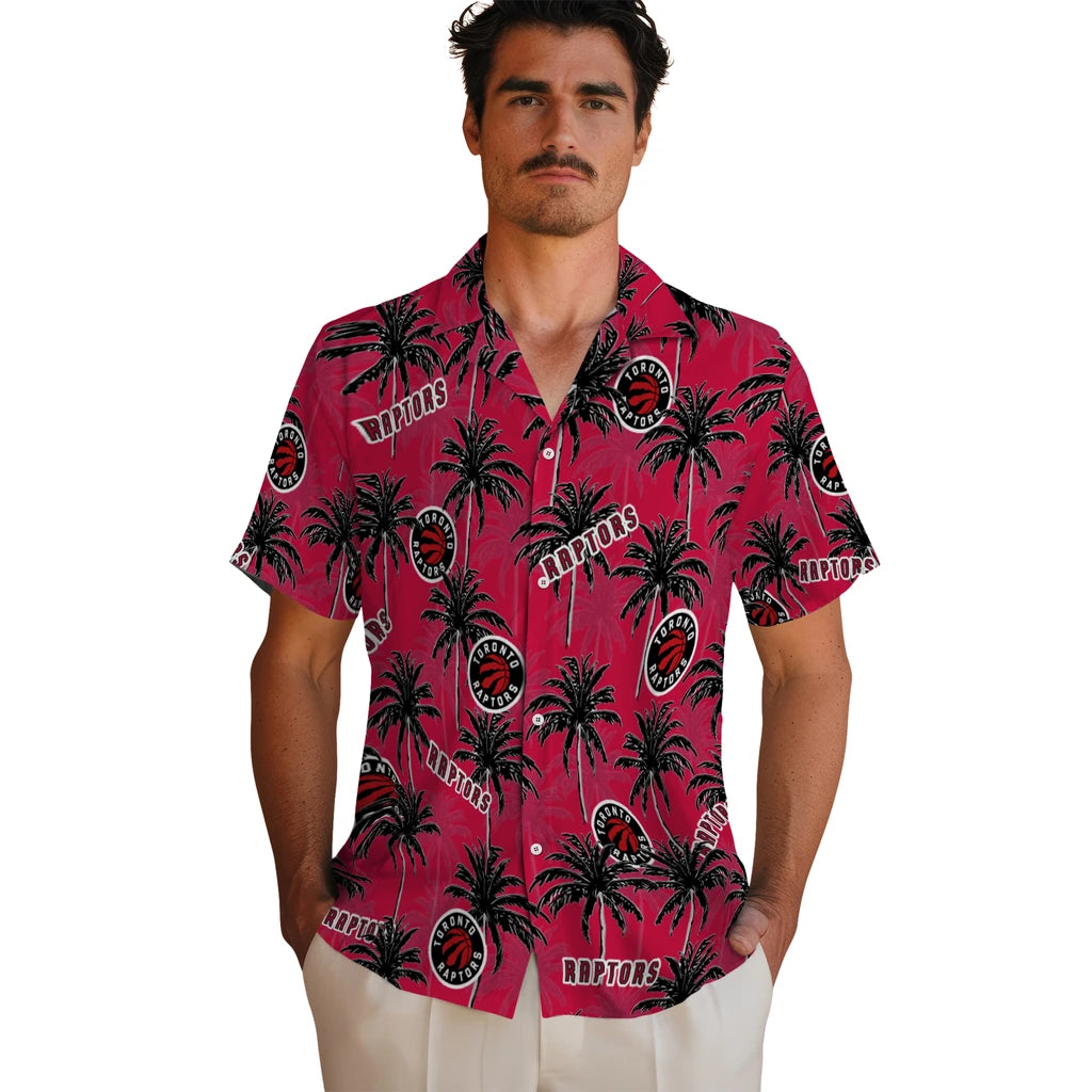 Toronto Raptors Hawaiian Shirt - Palm Tree Motif | Hula Hawaiian Shirts