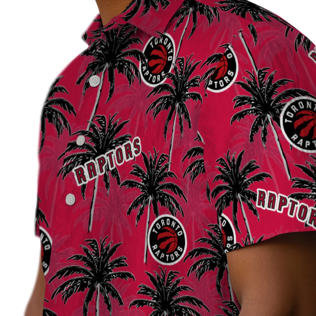 Toronto Raptors Hawaiian Shirt - Palm Tree Motif | Hula Hawaiian Shirts