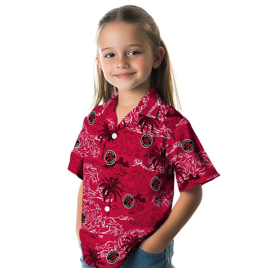 Toronto Raptors Hawaiian Shirt - Wave Palm | Hula Hawaiian Shirts