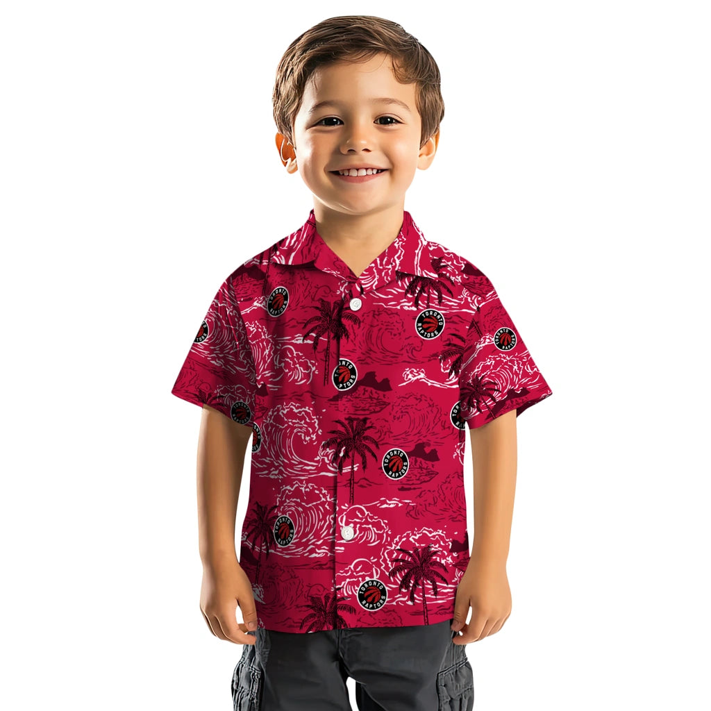 Toronto Raptors Hawaiian Shirt - Wave Palm | Hula Hawaiian Shirts