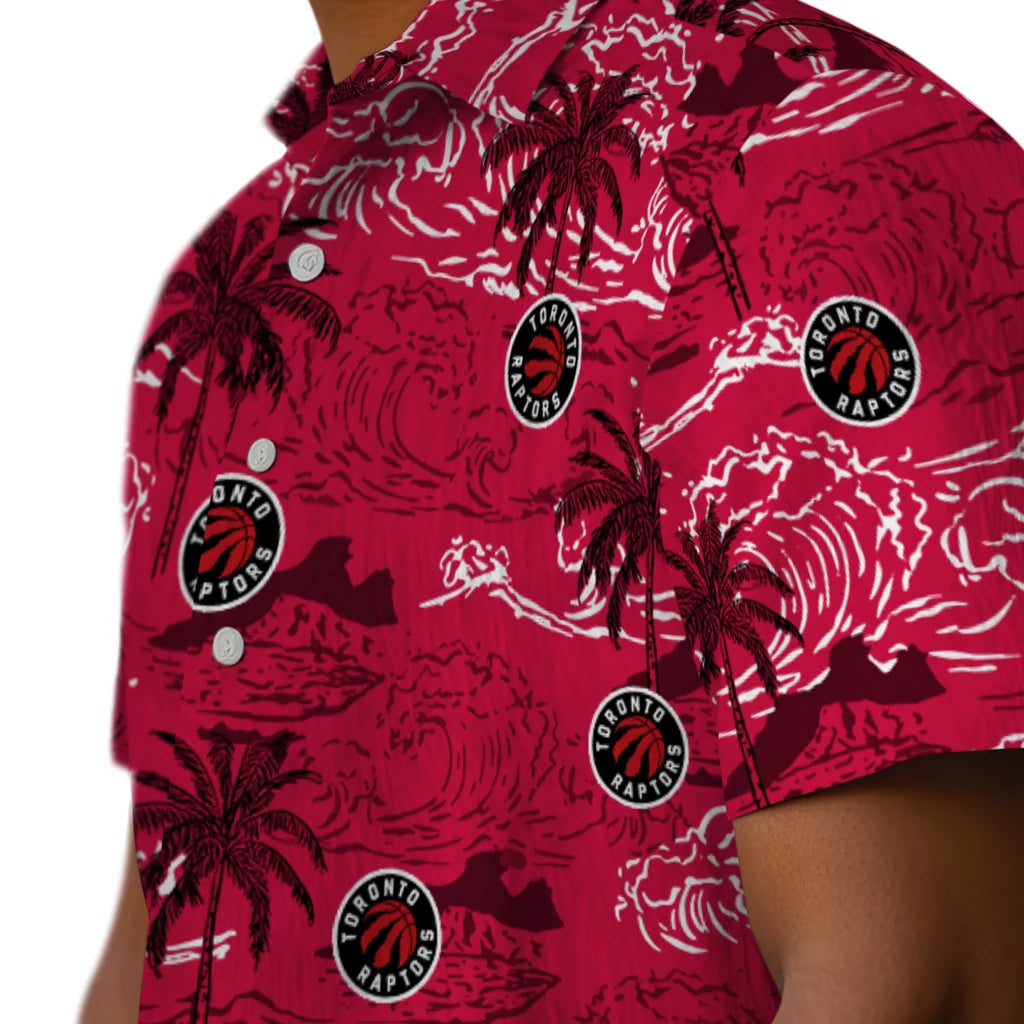 Toronto Raptors Hawaiian Shirt - Wave Palm | Hula Hawaiian Shirts