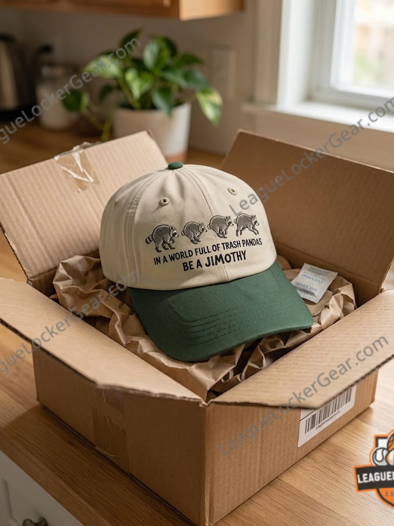 In A World Full Of Trash Pandas Be A Jimothy Baseball Cap - LeagueLockerGear