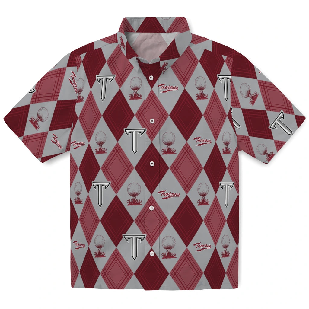 Troy Trojans Hawaiian Shirt - Golfing Plaid | Hula Hawaiian Shirts