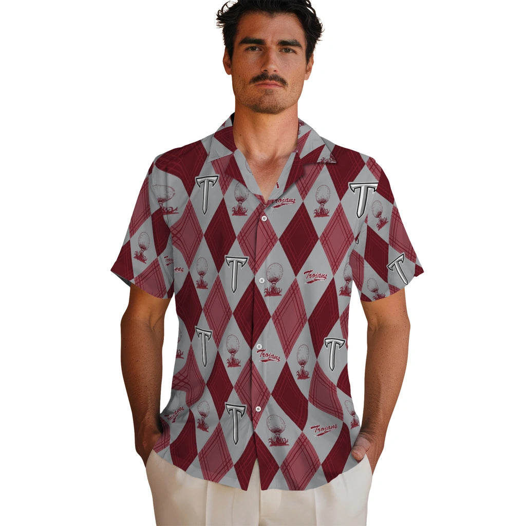 Troy Trojans Hawaiian Shirt - Golfing Plaid | Hula Hawaiian Shirts