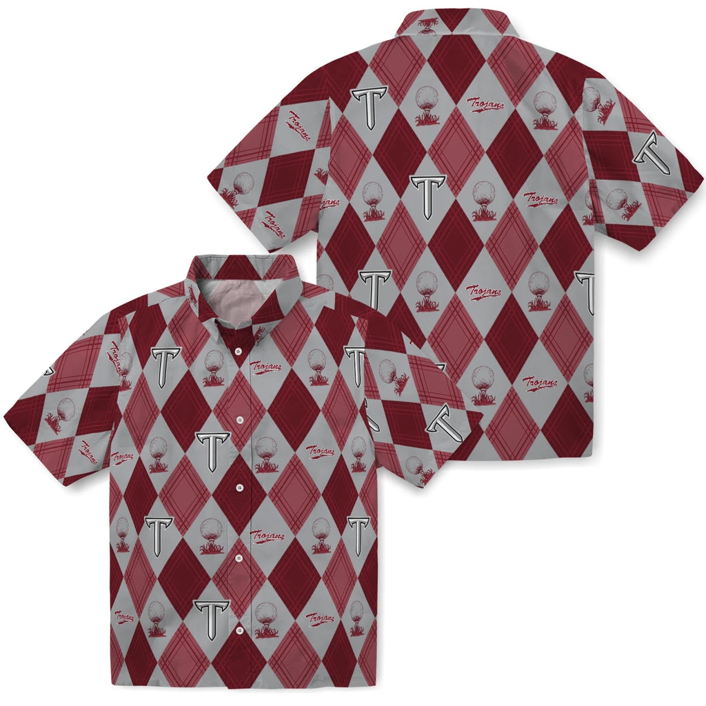 Troy Trojans Hawaiian Shirt - Golfing Plaid | Hula Hawaiian Shirts