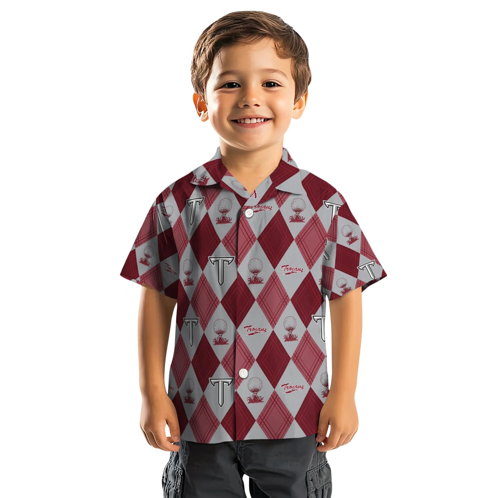 Troy Trojans Hawaiian Shirt - Golfing Plaid | Hula Hawaiian Shirts